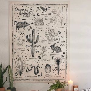 Urban outfitters wall hanging art cute cloth tapestry 3’ by 4’